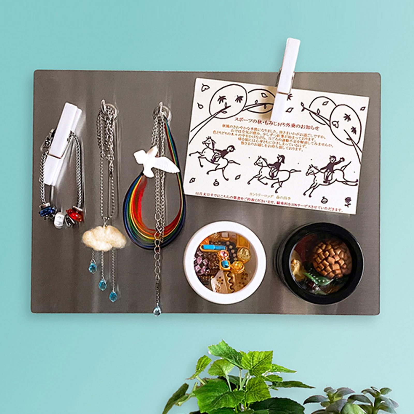 カトラリーホルダー　ウォールラック　パネル　プレート 楽天市場】レンジフードスチールパネル&フック タワー 山崎実業